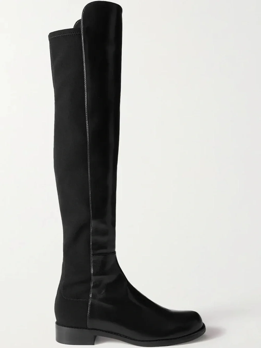 Stuart Weitzman 5050 Black Over-the-Knee Leather Riding Boots